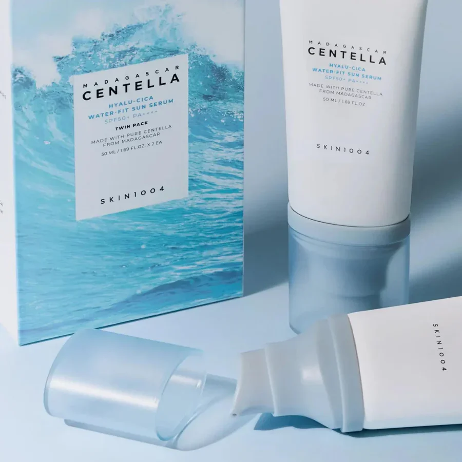 SKIN1004 - Protector Solar Madagascar Centella Hyalu-Cica Water-Fit Sun Serum Twin Pack 50ml x 2 pcs